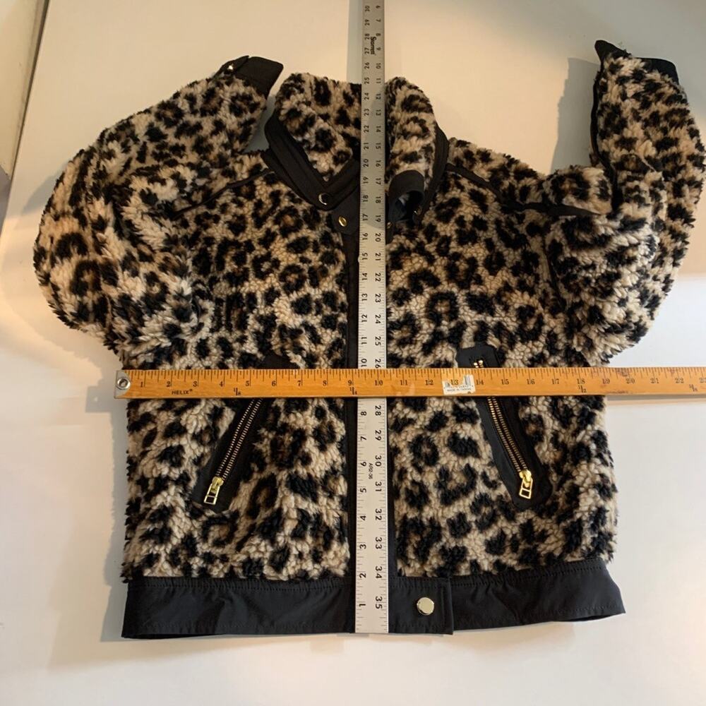 Veronica Beard Jacket Women S Small Anita Animal Print Faux Fur Crop Snap Button - Picture 8 of 15